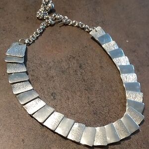 Vintage 80s Silver Choker Necklace